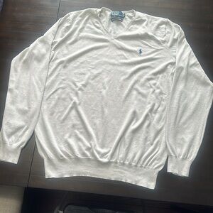 Polo RL Light Gray Pima cotton sweater size XLT - Gently used condition